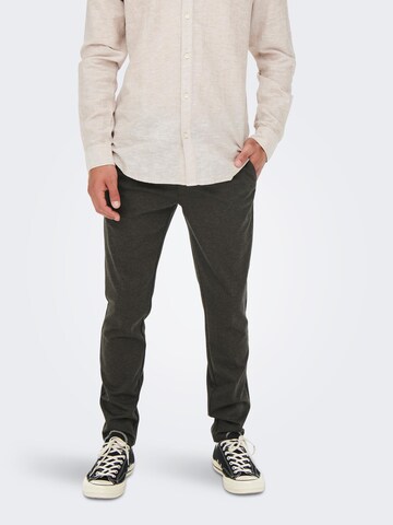 Only & Sons Slimfit Chino 'Mark' in Zwart: voorkant