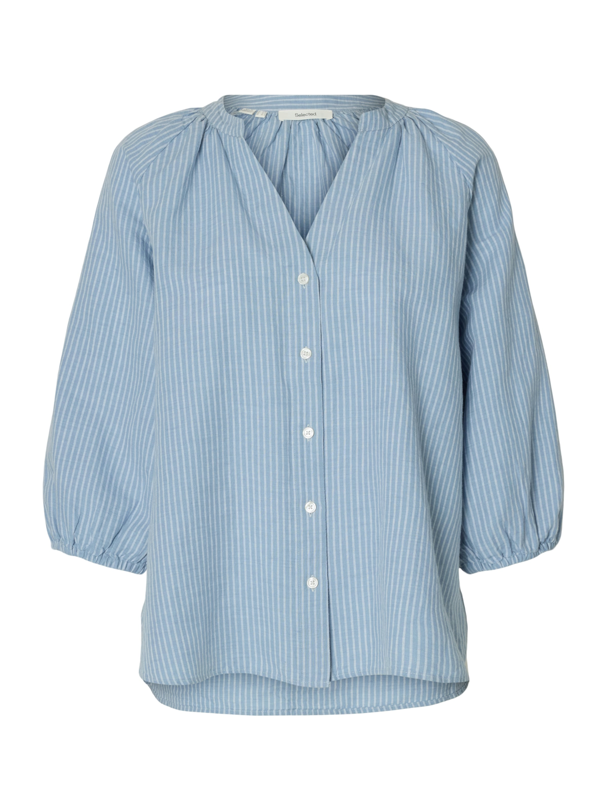 SELECTED Bluse 'SLFCLEO-ALBERTA' in Blau: Vorderseite