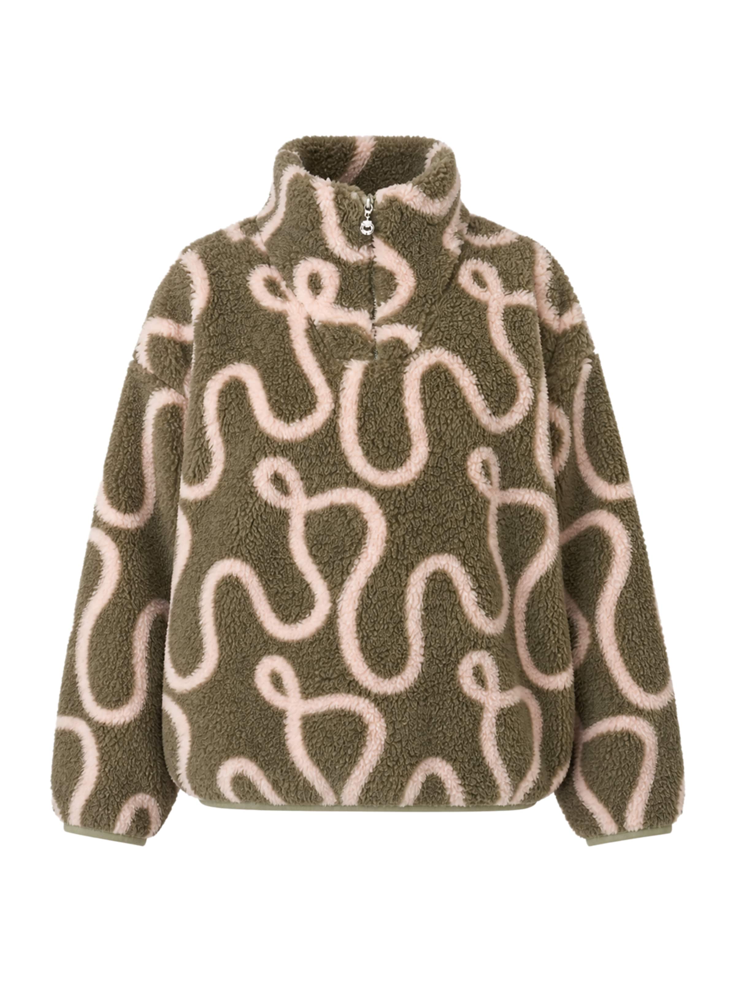 BRAVE SOUL Fleece jas in Bruin: voorkant