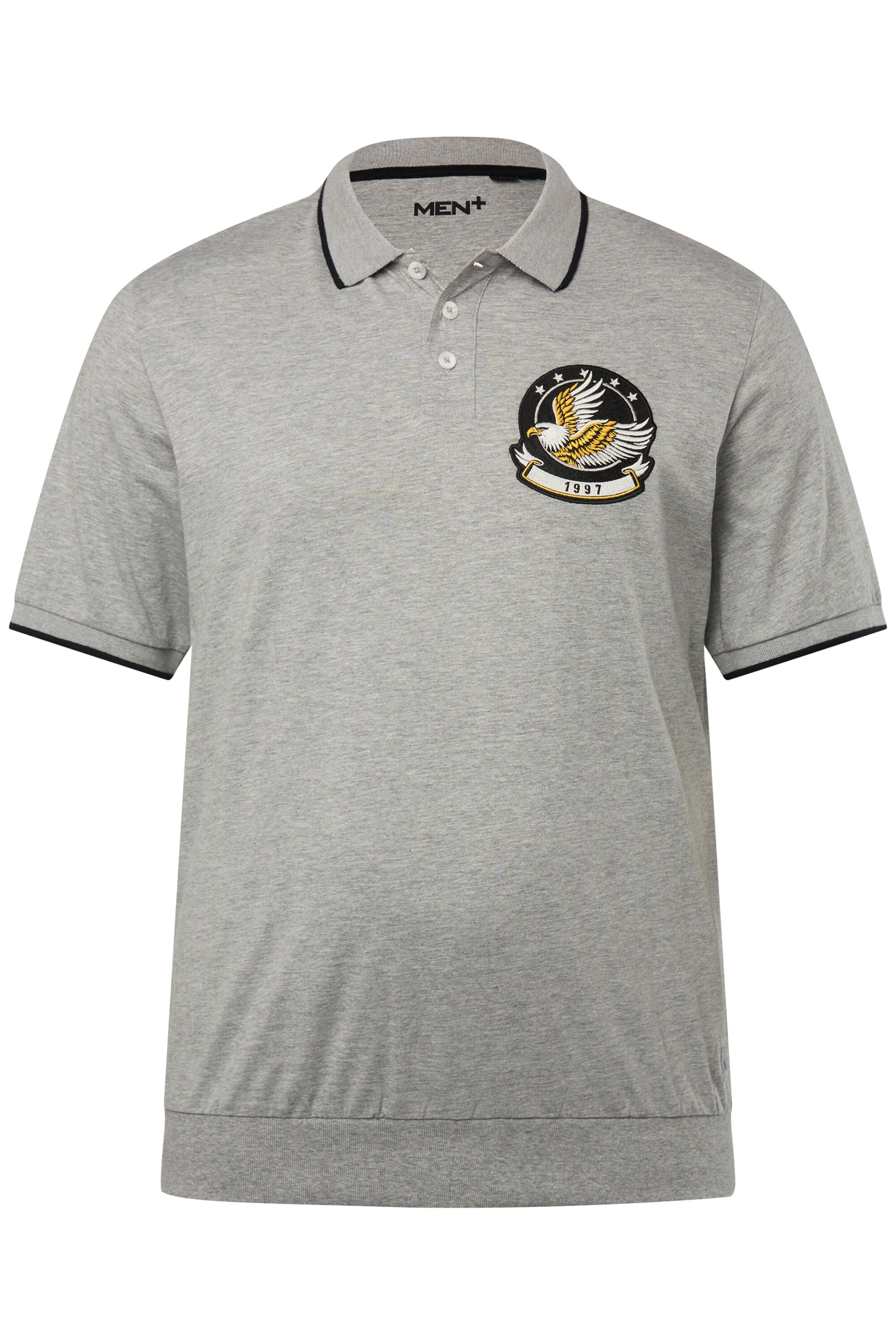 Men Plus Shirt in Grau: Vorderseite