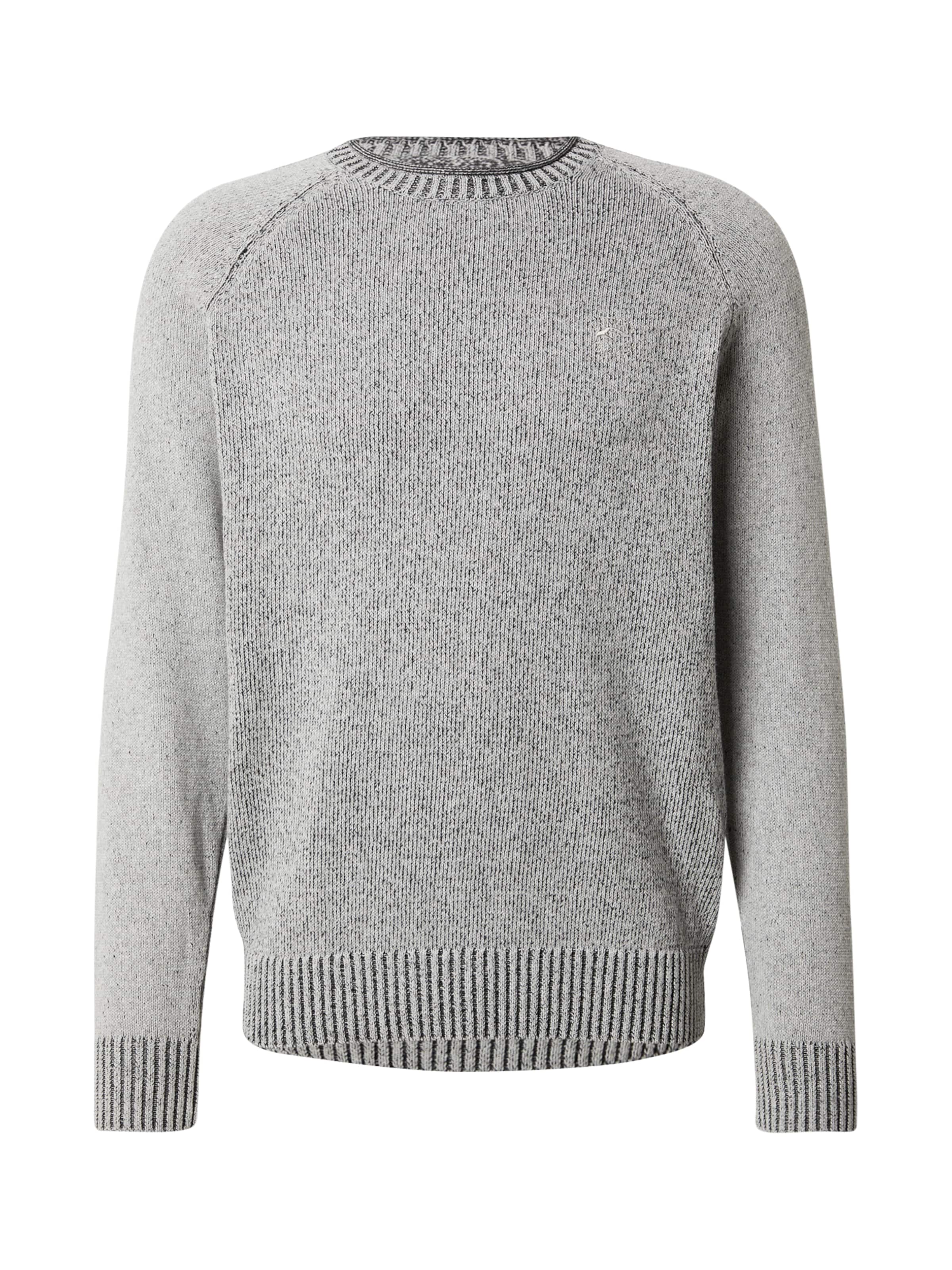 INDICODE JEANS Sweter 'Fun' w kolorze szary: przód