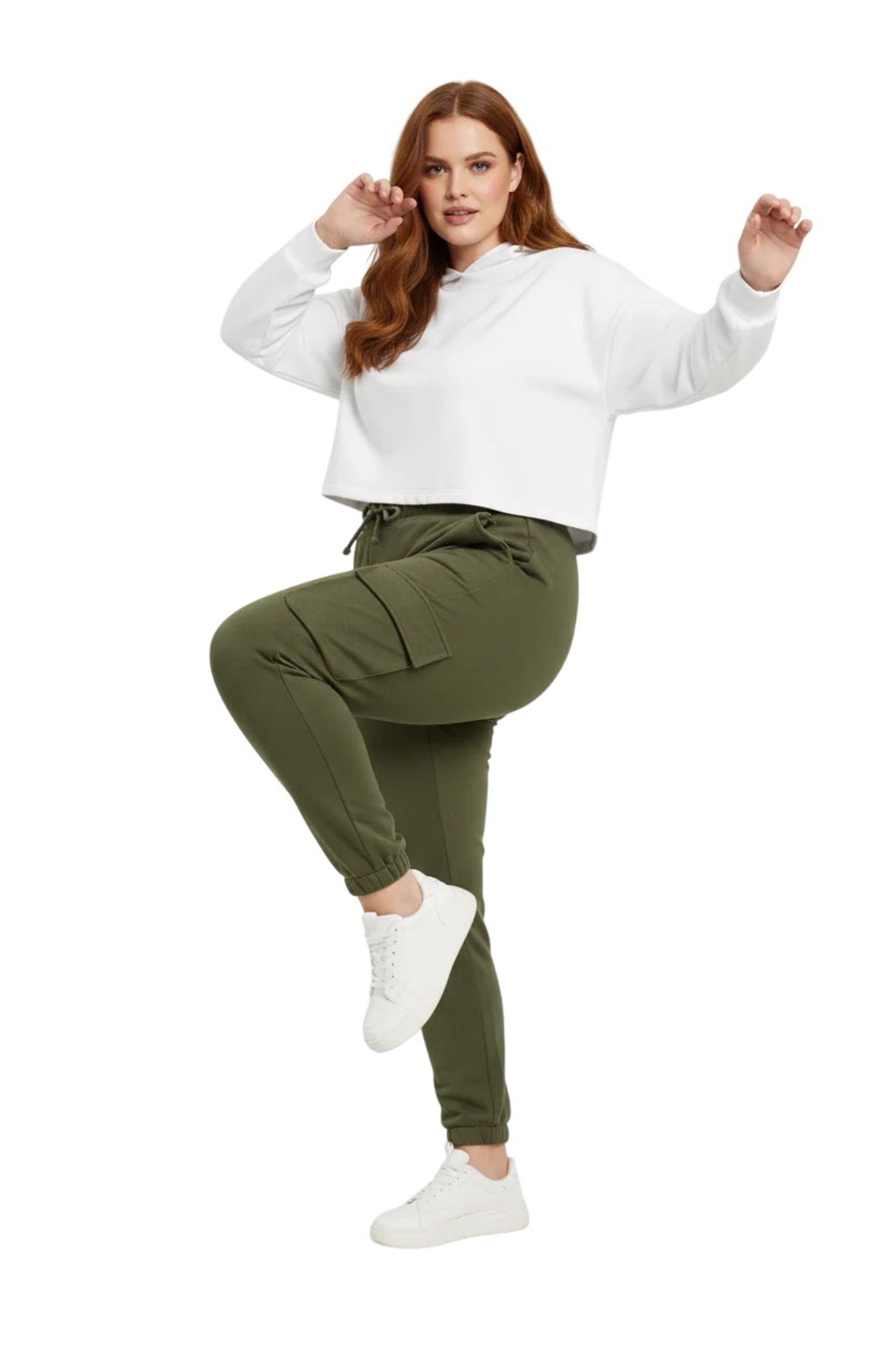 Shape Of You Tapered Broek in Groen