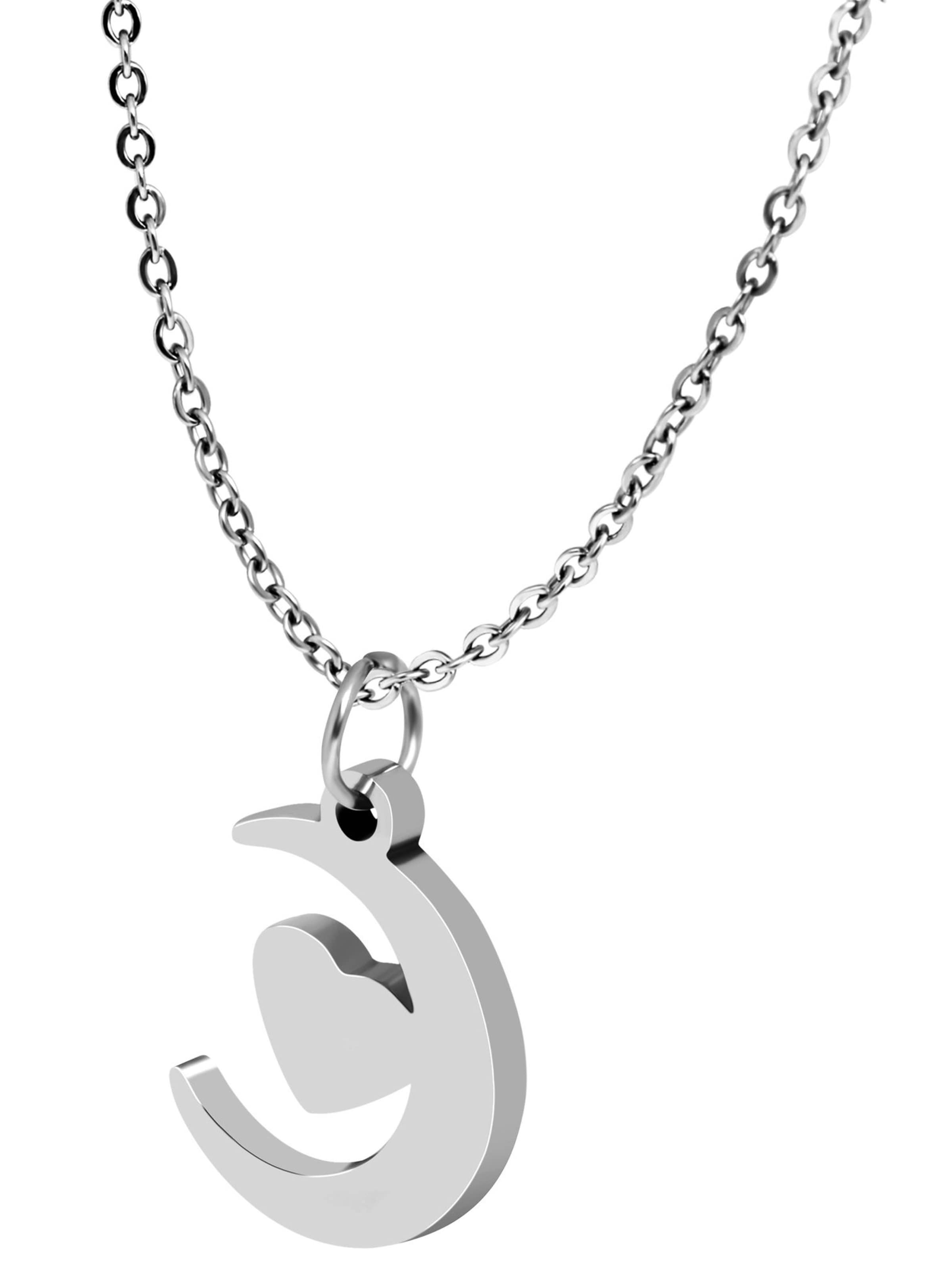 Akzent Anhänger 'Crescent, silberfarbig, langlebig'‌‌‌‌‌‌‌‌‌ in Silber: Vorderseite