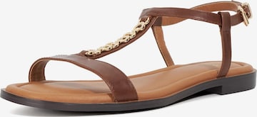 Dune LONDON Sandale 'Lollipops' in Braun: Vorderseite