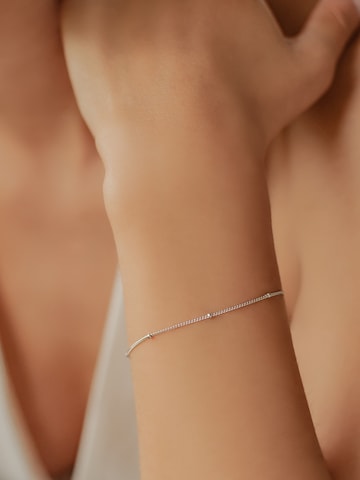 Braccialetto 'Fine Bobble' di Hey Happiness in argento