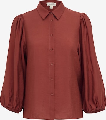 Chemisier 'Leodora Stefani' SOAKED IN LUXURY en marron : devant