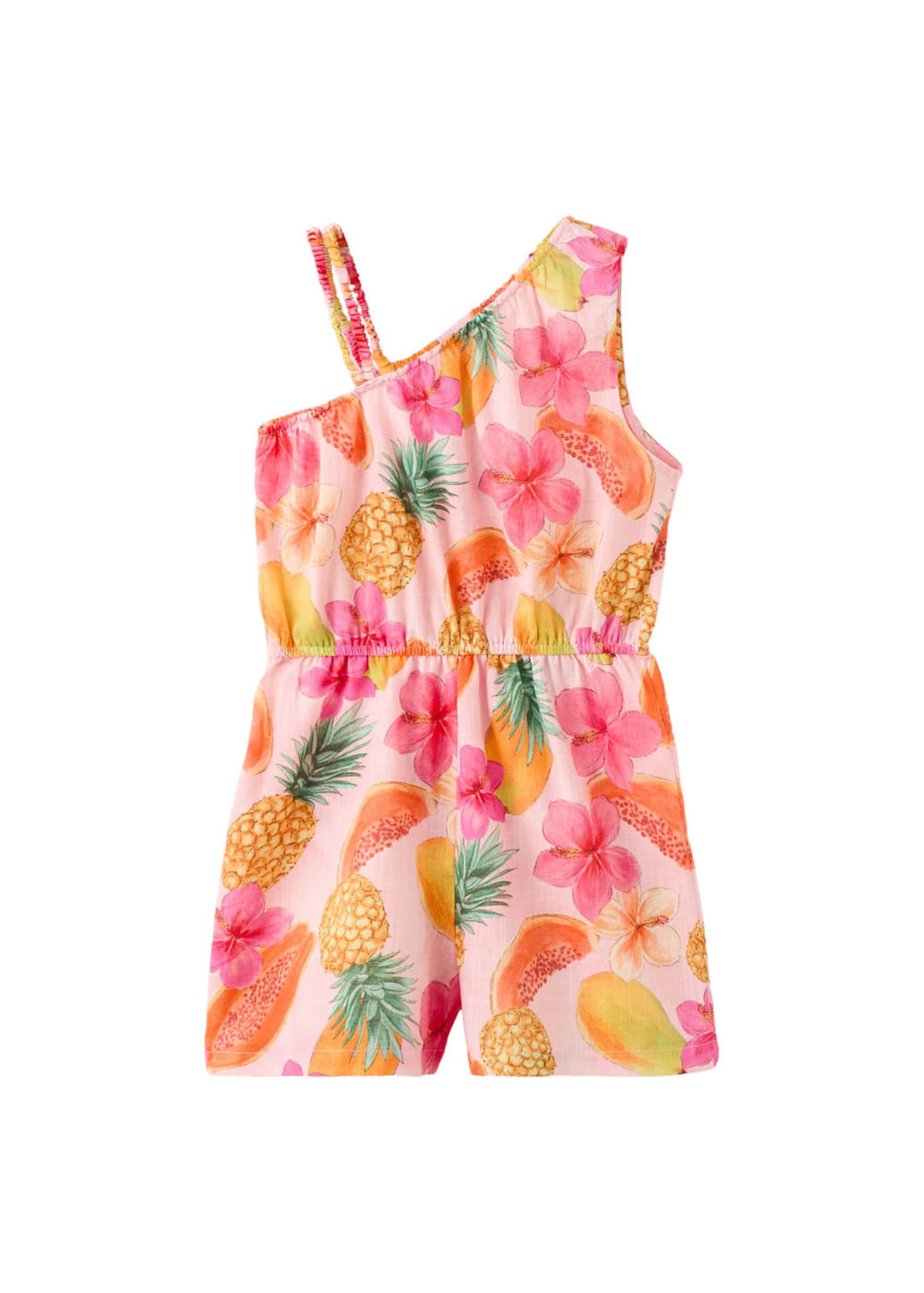 MANGO KIDS Dungarees 'Papaya' in Pink: front