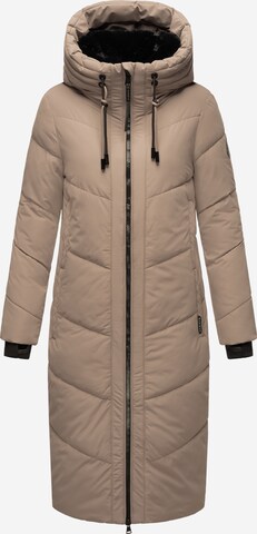 MARIKOO Winter Coat 'Nadaree XVI' in Brown: front