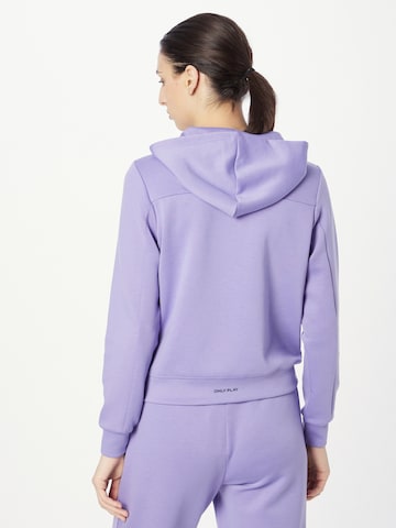 ONLY PLAY Athletic Zip-Up Hoodie 'Serena' in Purple
