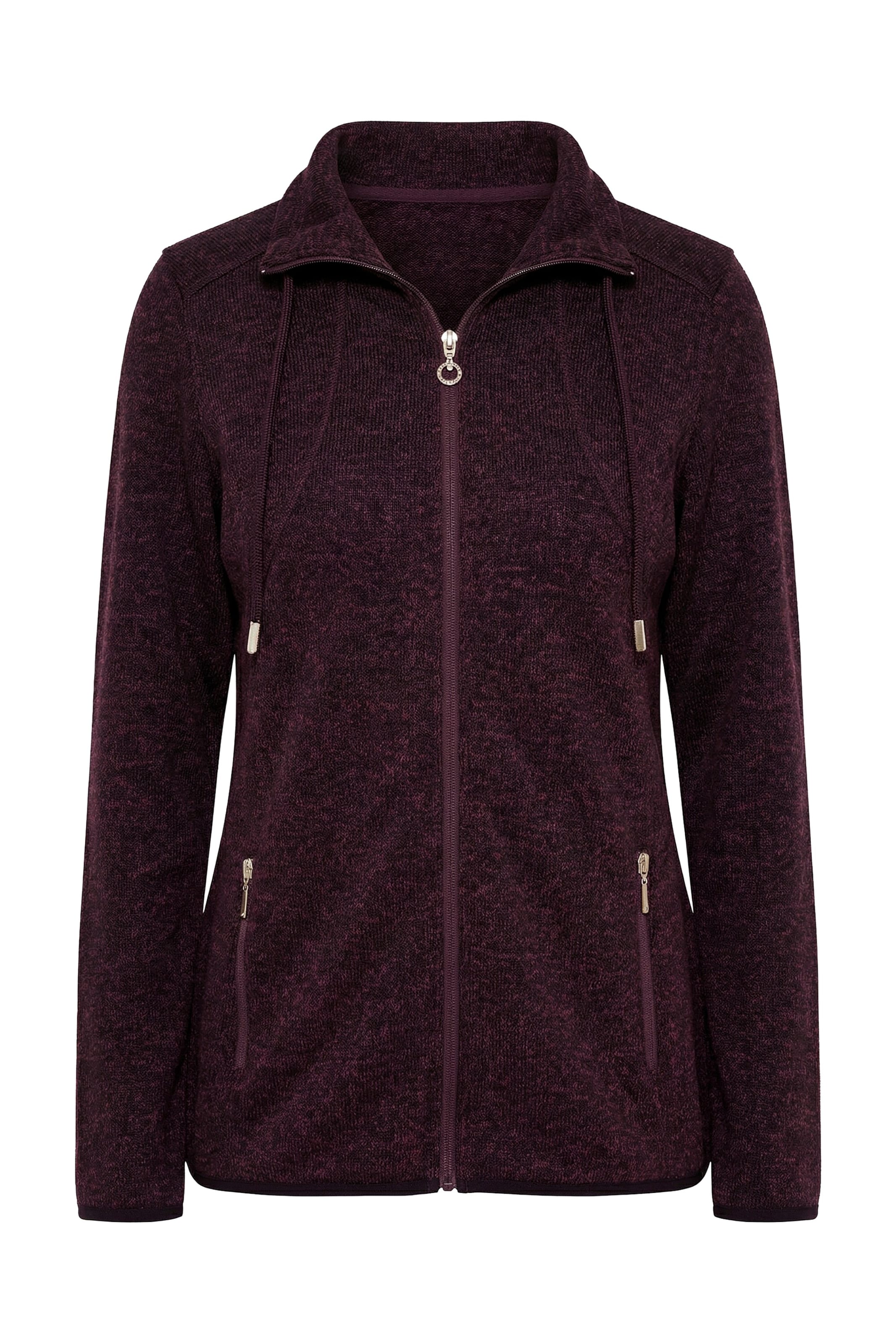 Ulla Popken Fleece jacket in Purple: front