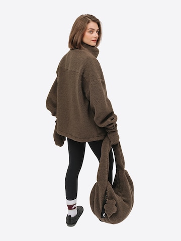 Kubota Sweatshirt 'Kubota Women's Oversized Fleece Sweatshirt Between-seasons Jacket' i brun
