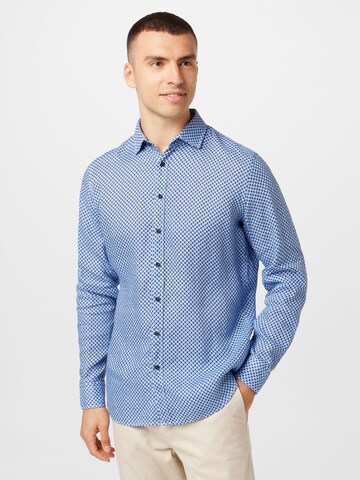 OLYMP Regular fit Button Up Shirt in Blue: front