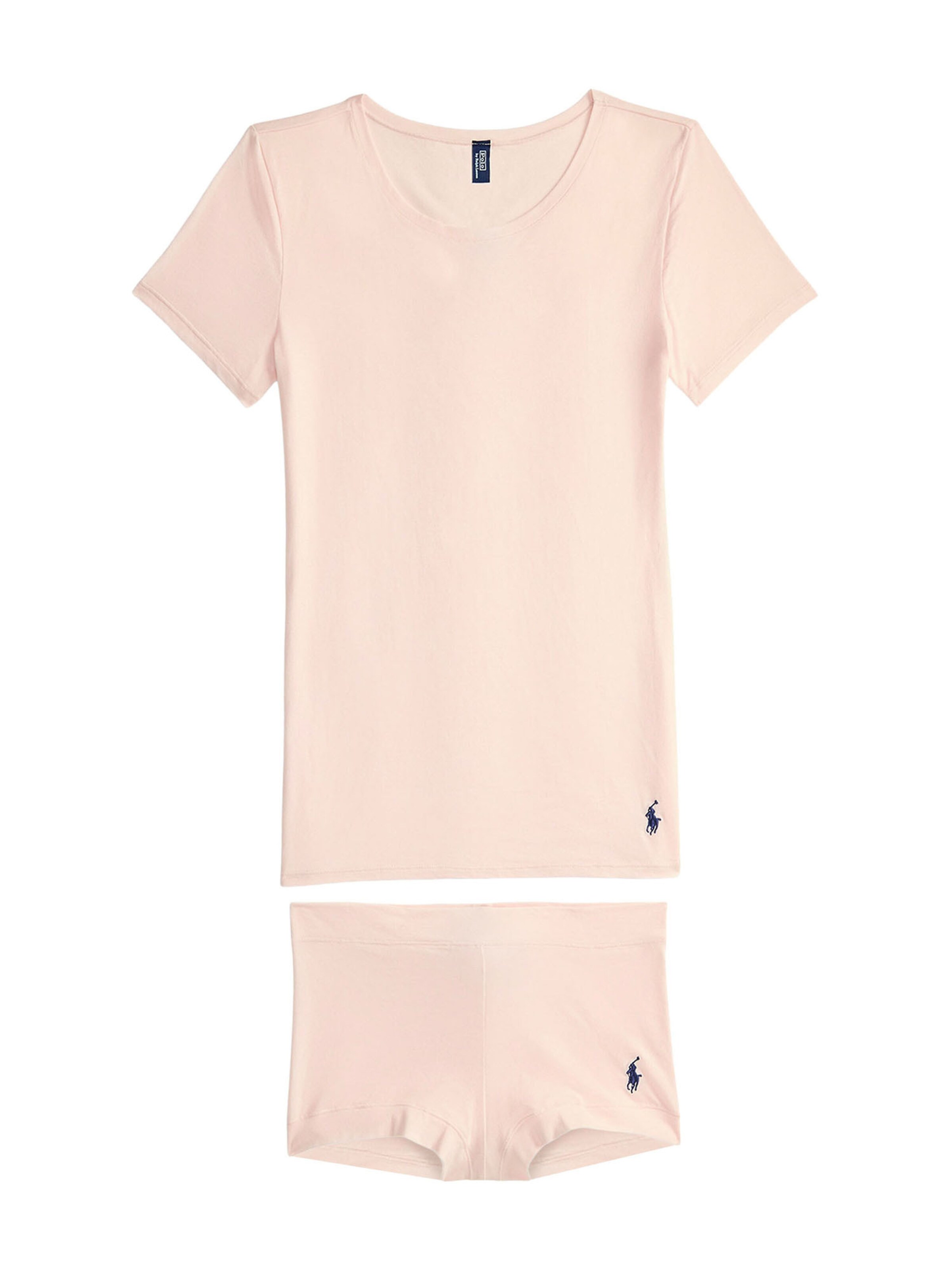 Polo Ralph Lauren Pyjama ' Club Cotton ' in Roze: voorkant
