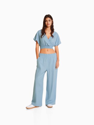 Chemisier Bershka en bleu