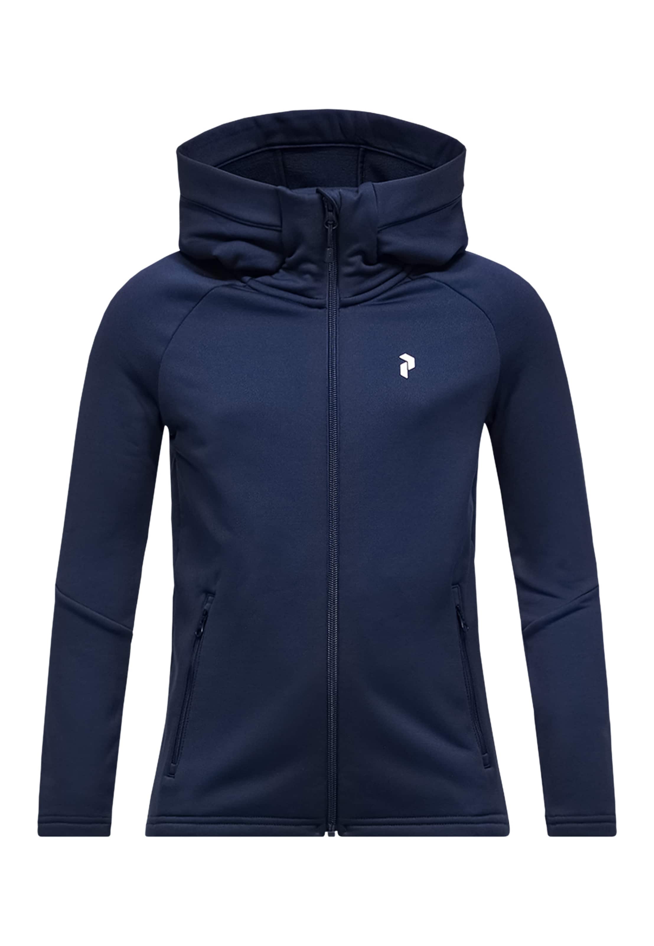 PEAK PERFORMANCE Fleecejacke Jr Rider Essentials Midlayer Zip Hood in Blau: Vorderseite