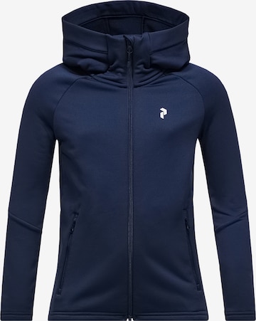 PEAK PERFORMANCE Fleecejacke Jr Rider Essentials Midlayer Zip Hood in Blau: Vorderseite