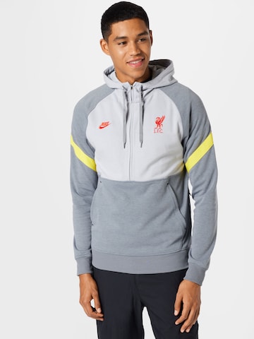 NIKE - Sweatshirt de desporto 'FC Liverpool' em cinzento: frente