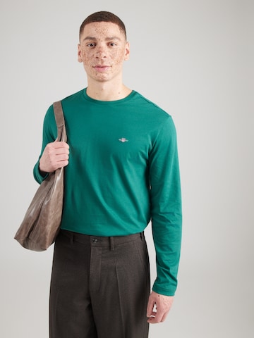 GANT Majica | zelena barva: sprednja stran