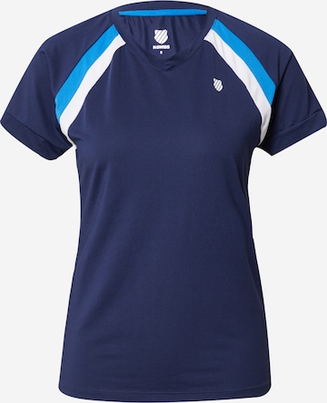 K-Swiss Performance Functioneel shirt in Blauw: voorkant