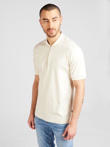 BOSS T-shirt 'Polston 11' i beige: framsida