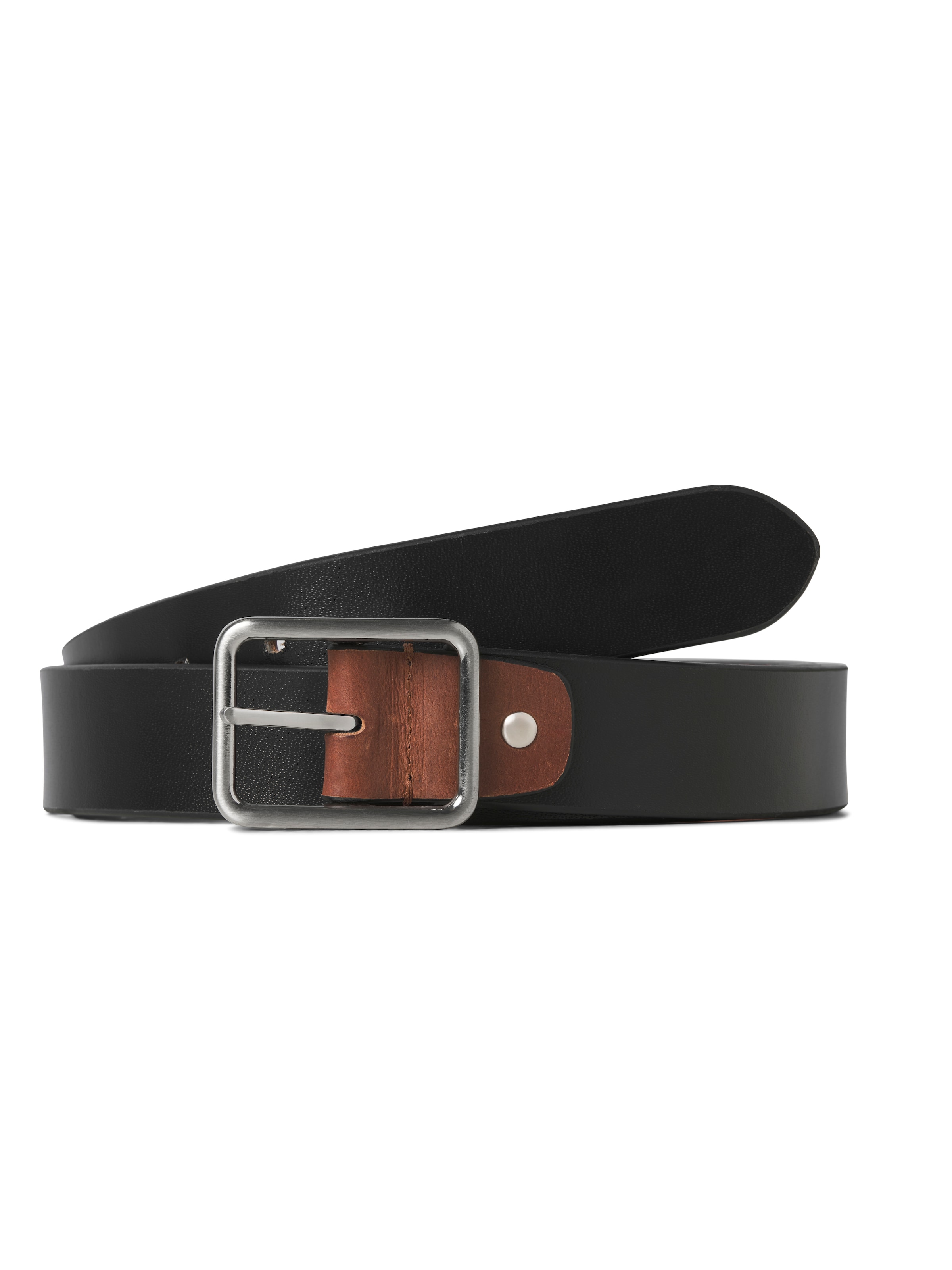 JACK & JONES - Cinturón 'JACWINSTON' en negro: frente