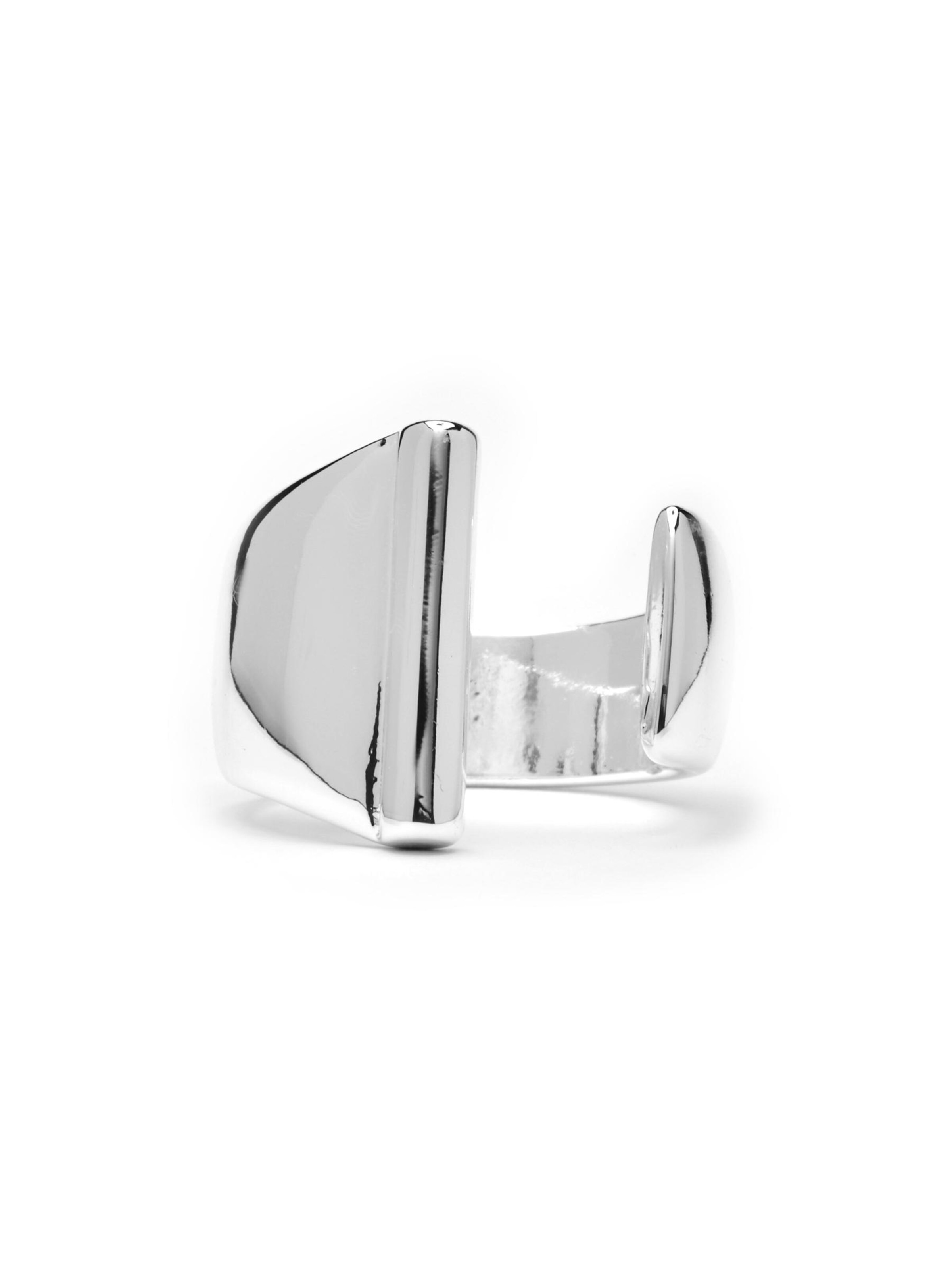 Luxenter Ring 'Alphabet I' in 50-60 in de kleur Zilvergrijs, Productweergave