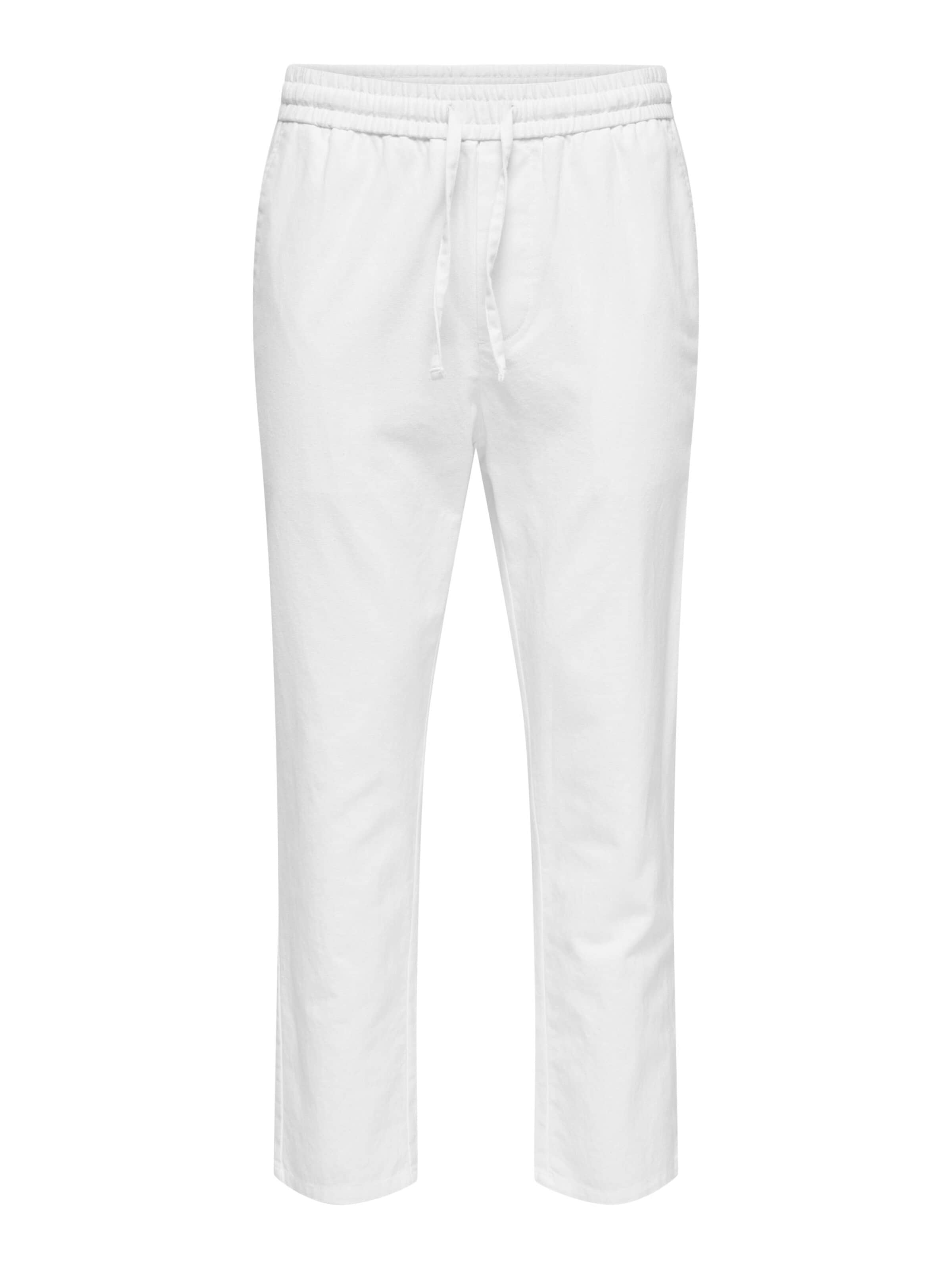 Pantalon '22024966' Only & Sons en blanc : devant