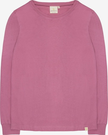 greenjama Pajama Shirt 'Langarm-Shirt mit Woll-Anteil und Bündchen' in Purple: front