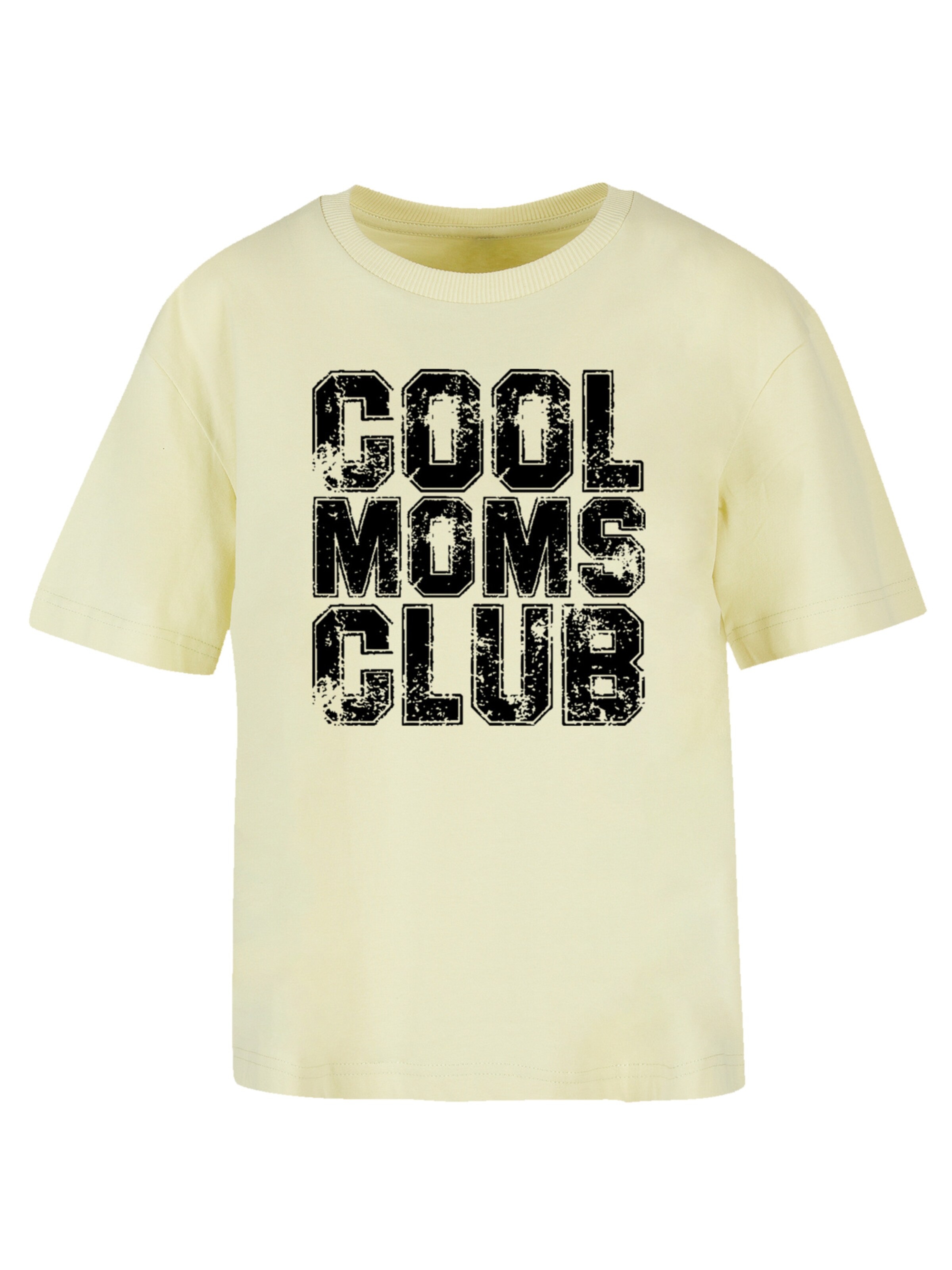 F4NT4STIC Shirt 'Mothers Day Modern Love Statement Trendy Slogan' in Geel: voorkant