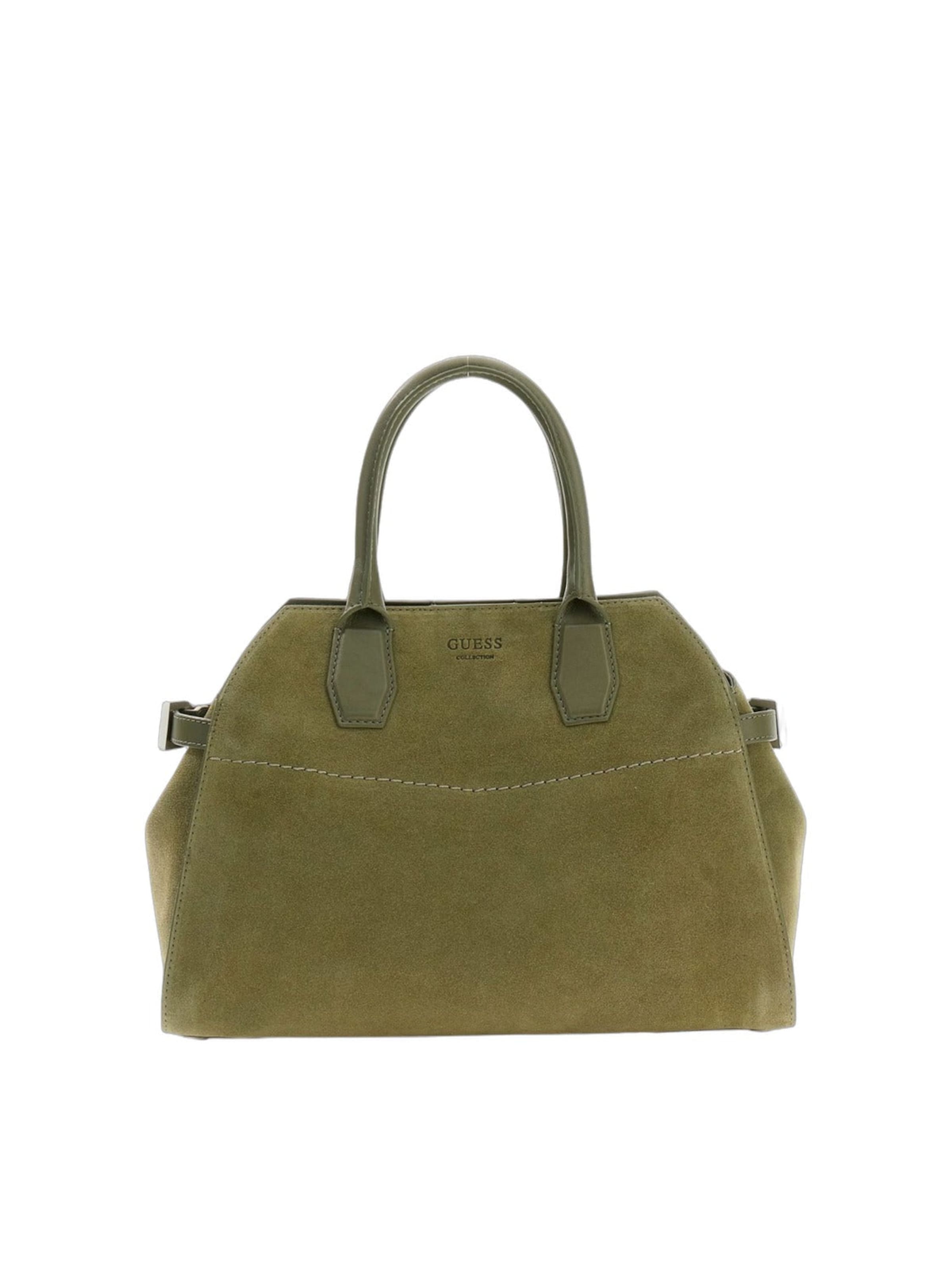 GUESS - Bolso de mano 'Yulia Small Satchel' en verde: frente