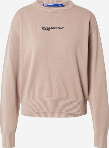 Pull-over KARL LAGERFELD JEANS en beige : devant
