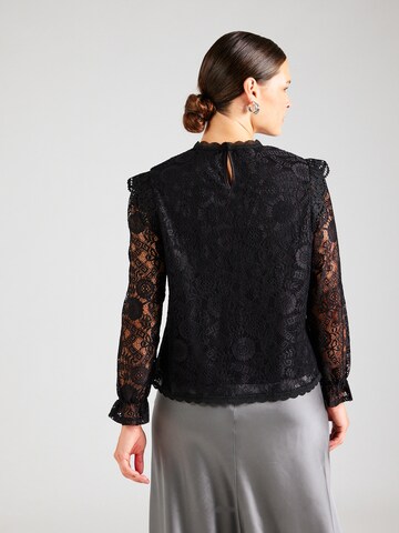 PIECES Curve Blouse 'PCOLLINE' in Zwart