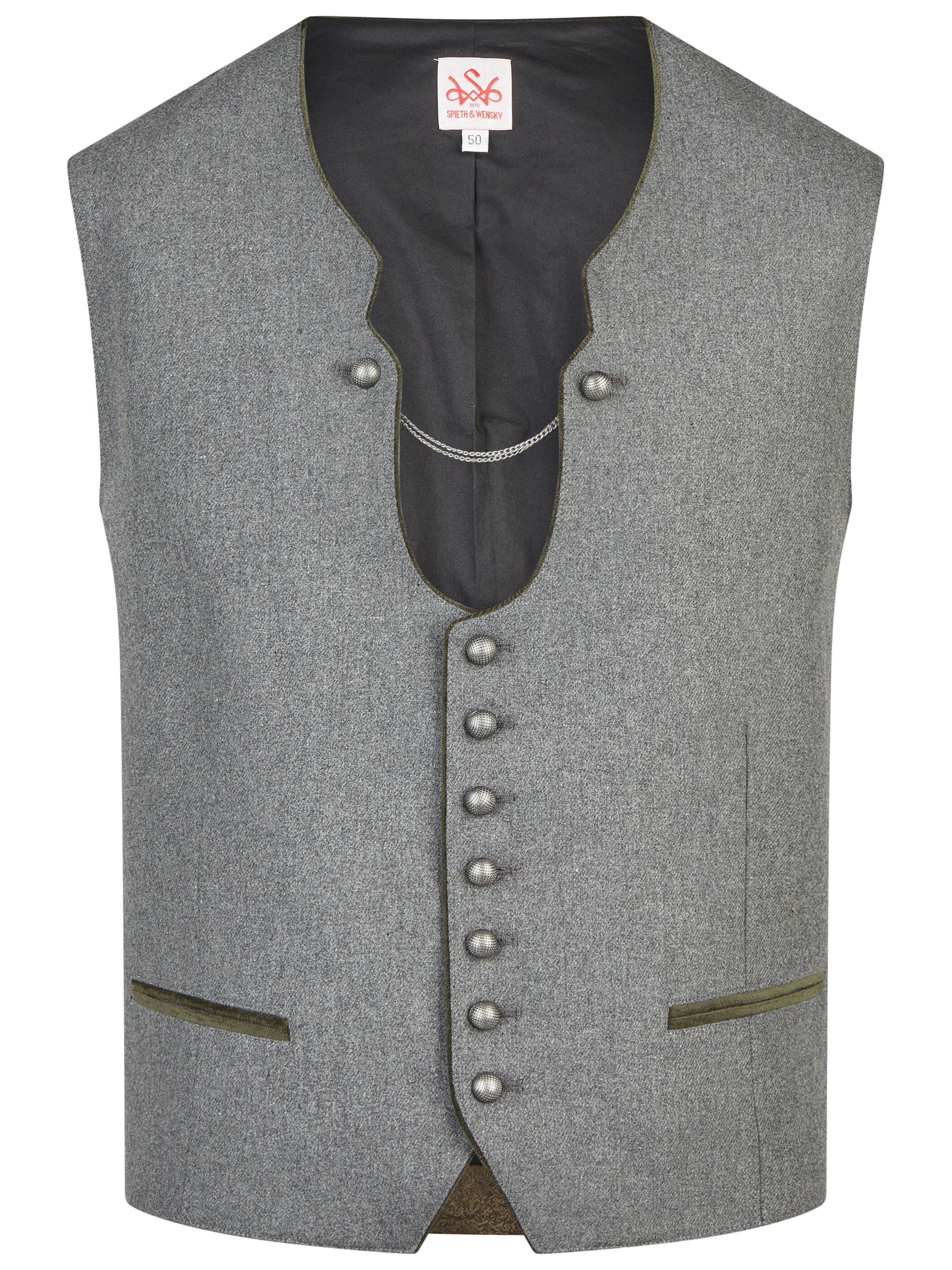 Gilet folklorique SPIETH & WENSKY en gris : devant