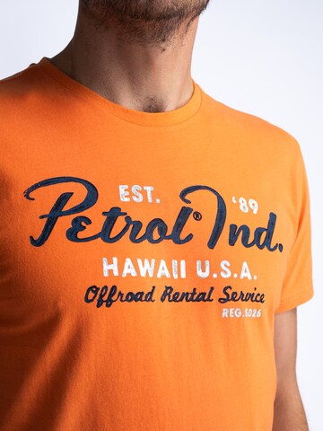 Tricou 'Bonfire' de la Petrol Industries pe portocaliu