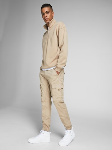 JACK & JONES Tapered Cargo Pants in Beige