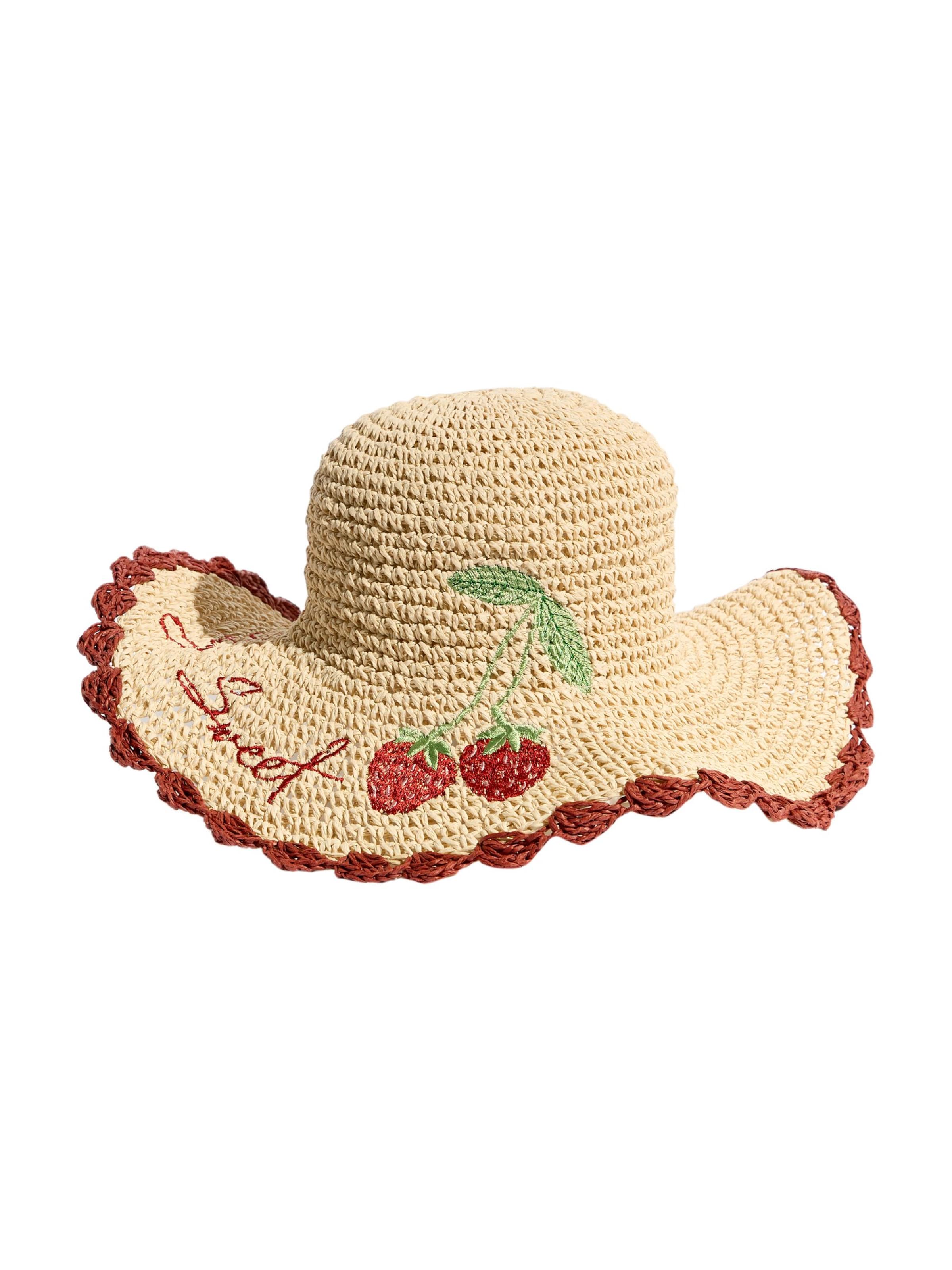 love & roses Kapelusz w kolorze beżowy: przód