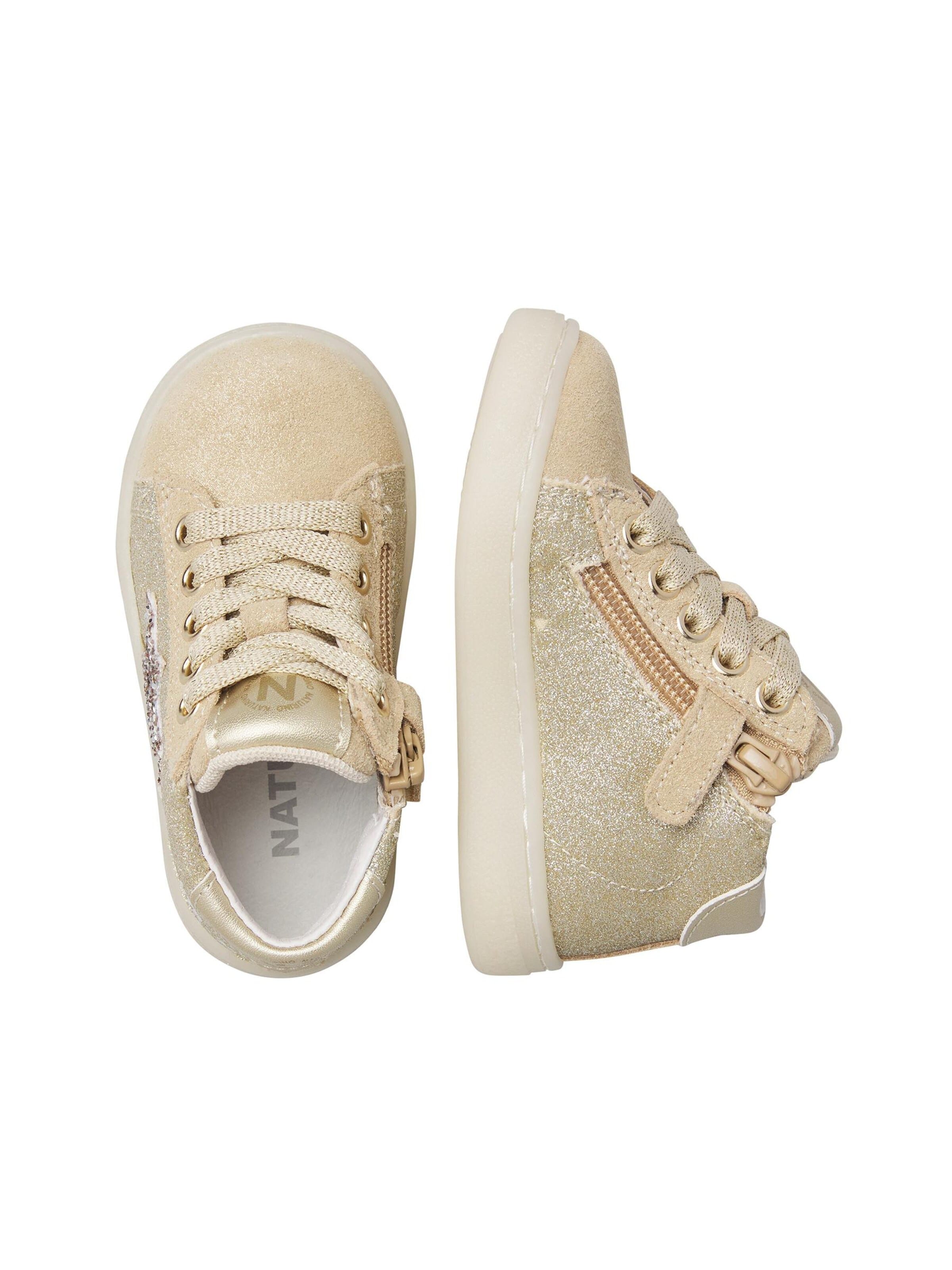 NATURINO Sneakers 'PINN HIGH ZIP.' in Goud