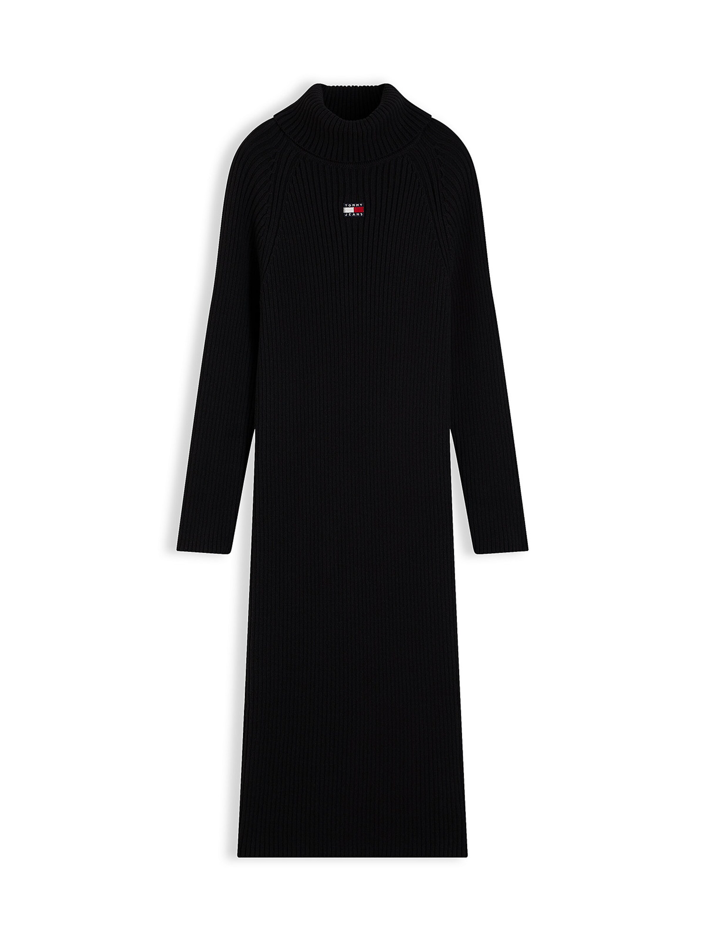 Abito in maglia di Tommy Jeans in nero: frontale
