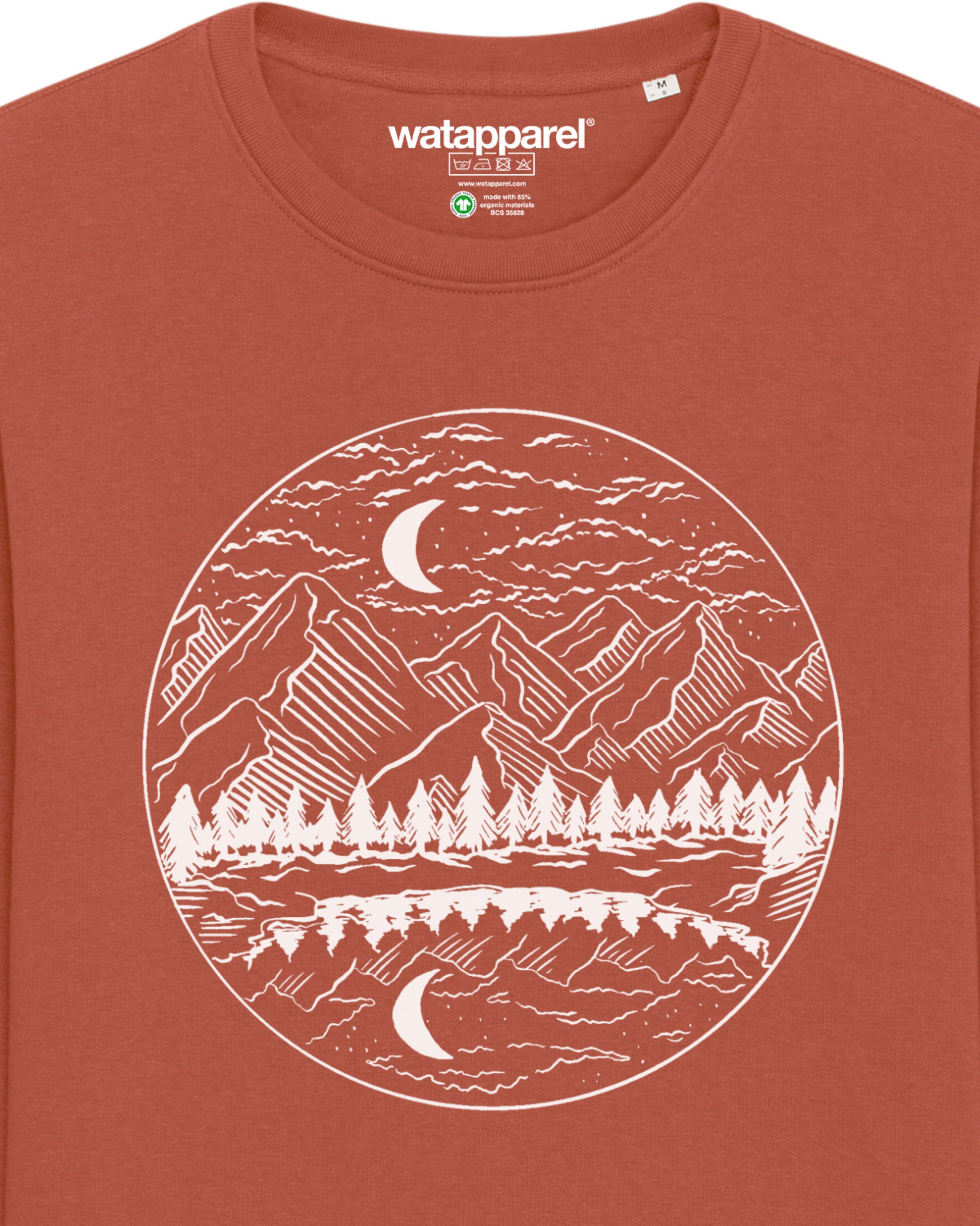 Watapparel Sweatshirt ' Mountains by night ' in Bruin