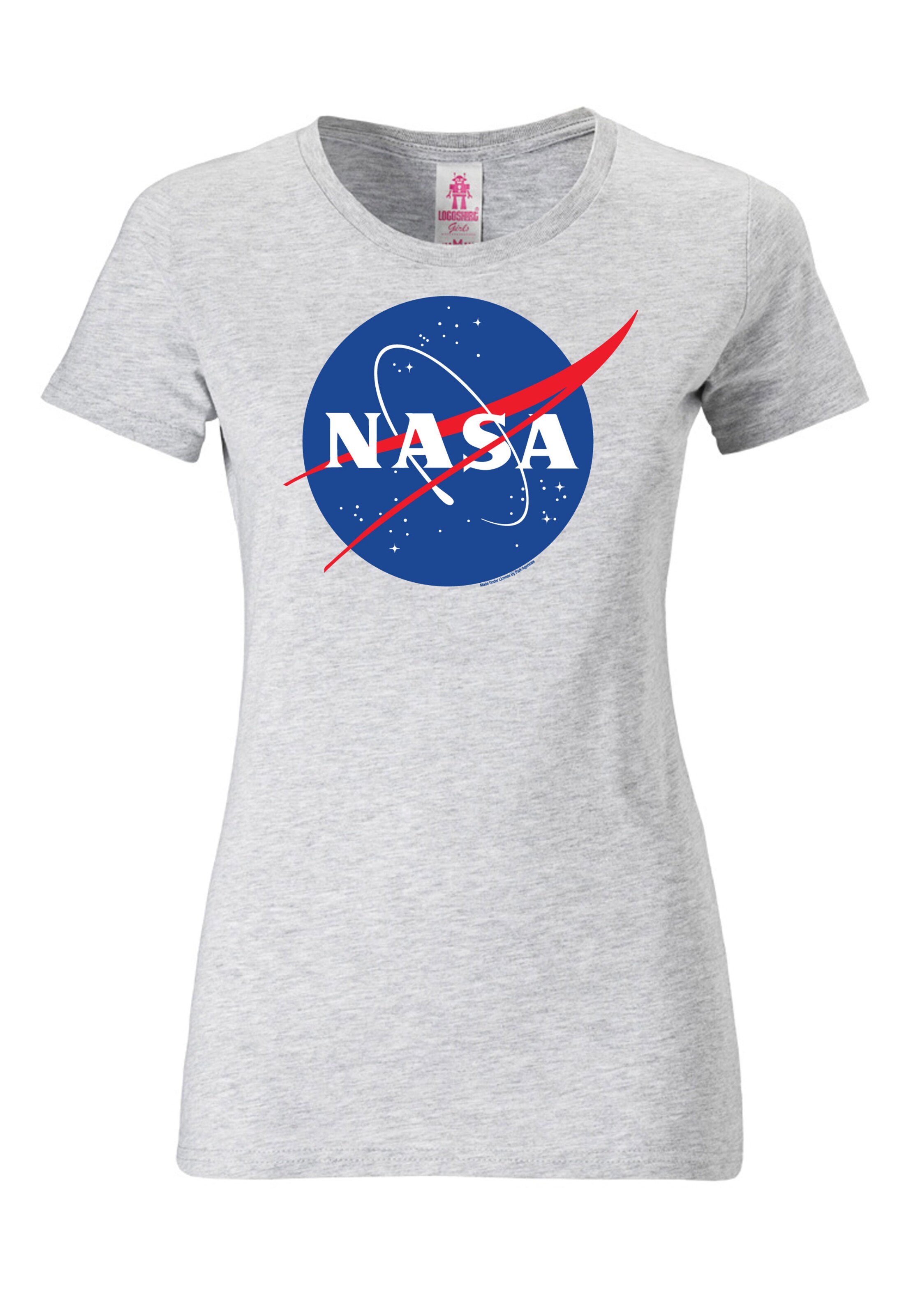 LOGOSHIRT Shirt 'NASA' in de kleur Grijs, Productweergave