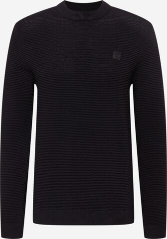 !Solid Sweater 'Valencia' in Black: front