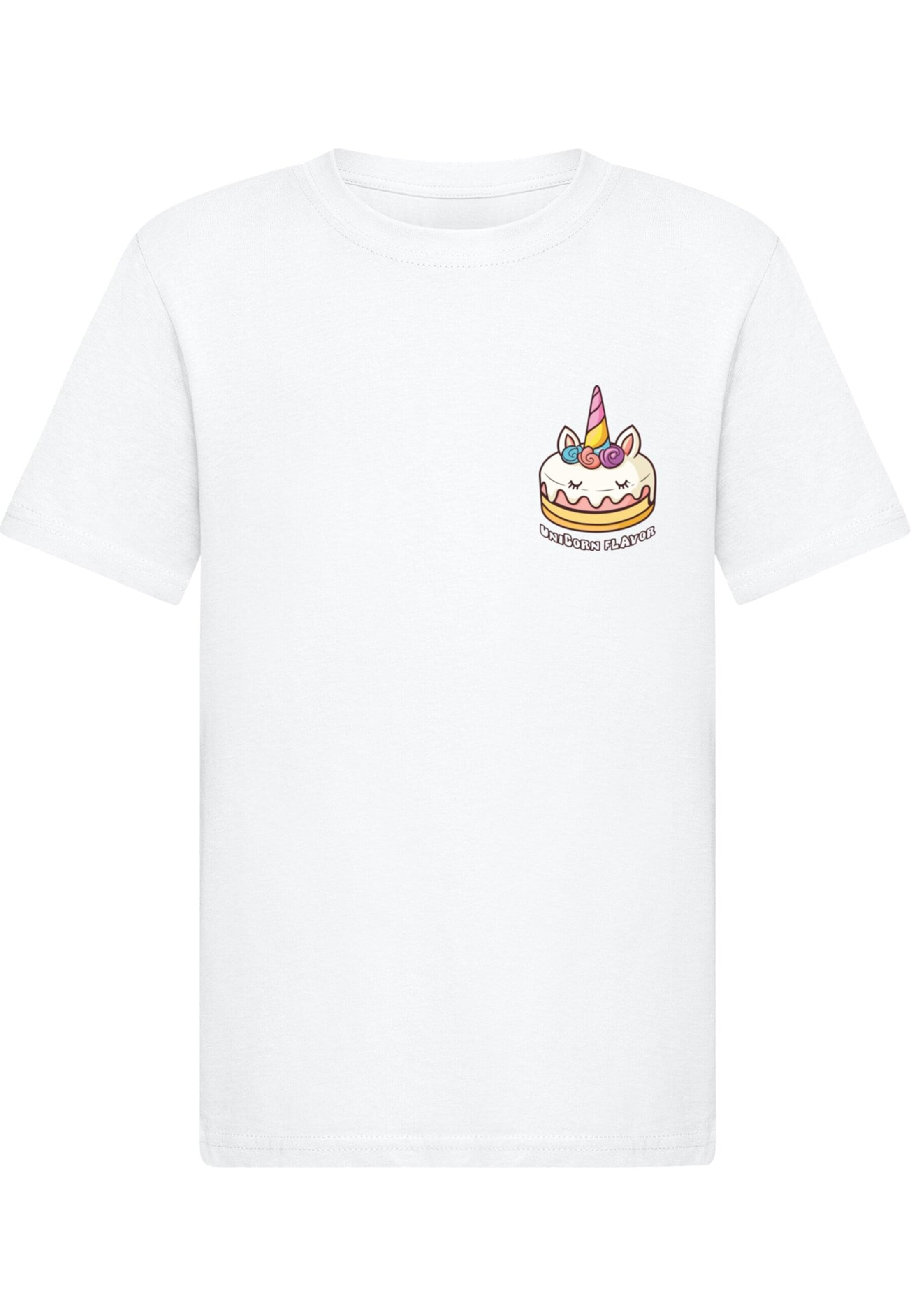 Merchcode T-Shirt 'Unicorn Flavor' in Weiß: Vorderseite