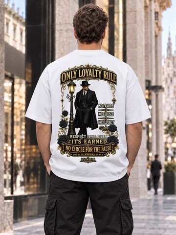 LUNØIR Studio Shirt 'Only Loyalty Rule' in Wit