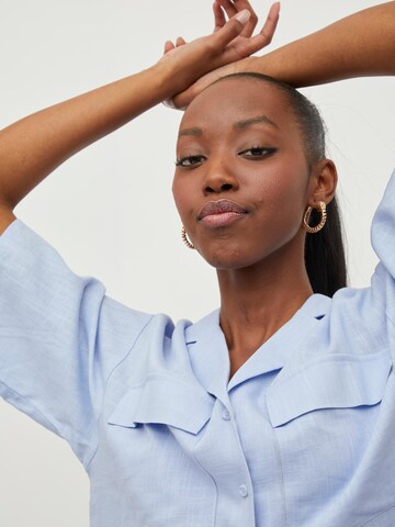 VILA Bluse in Blau