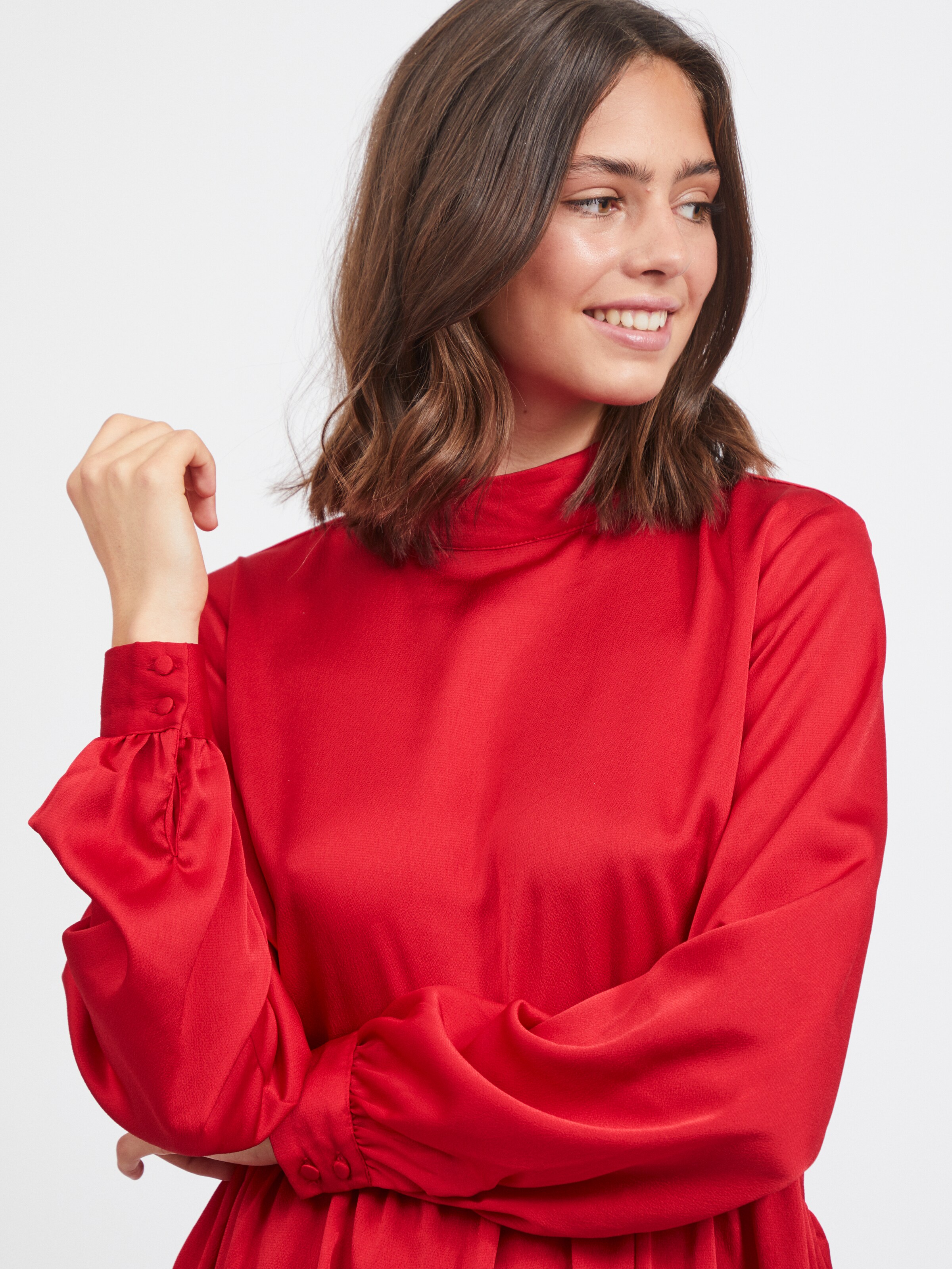 Grandes tailles Robe-chemise Olinea VILA en Rouge 