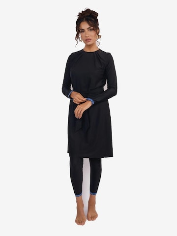 Chay High neck Uimapukumekko 'Chay Nis Elegance Black Burkini - Swimset' värissä musta: etupuoli