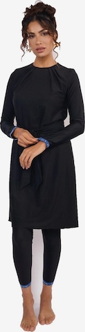 Chay High neck Uimapukumekko 'Chay Nis Elegance Black Burkini - Swimset' värissä musta: etupuoli