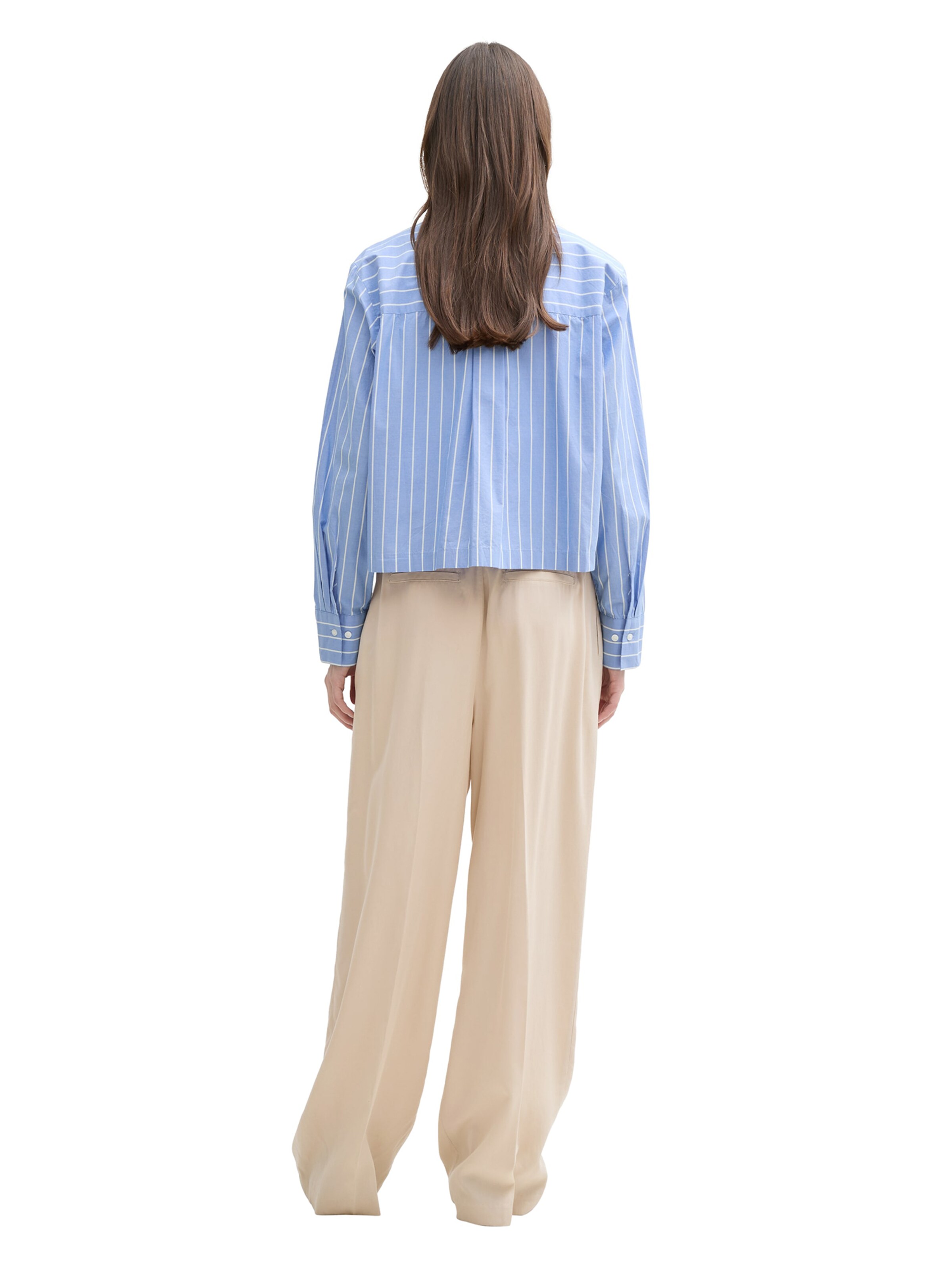 TOM TAILOR DENIM Wide leg Veckad byxa i beige