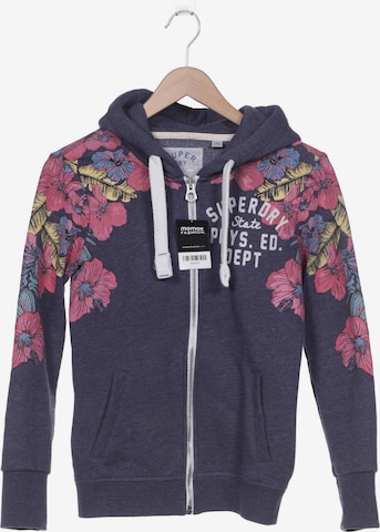 Superdry Sweatshirt & Zip-Up Hoodie in M in Blue: front