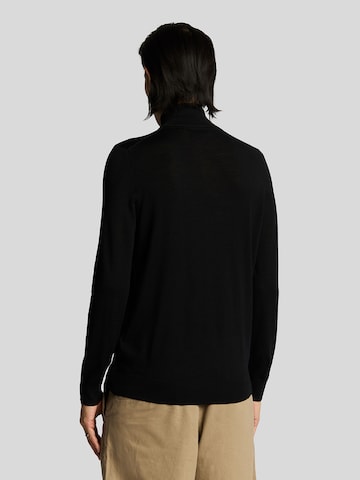 Lyle & Scott Trui 'Tonal Eagle' in Zwart